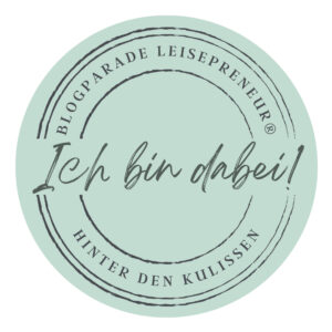 Badge Blogparade Hinter den Kulissen "Ich bin dabei"